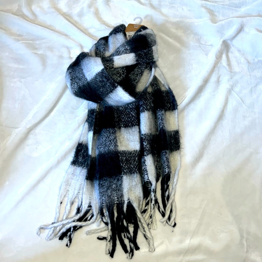 Black and White oversized scarf.